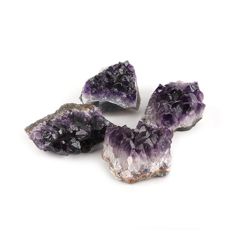 Source of natural Brazilian amethyst cluster block ornaments, Uruguay amethyst raw stone handle pieces, creative decorations 