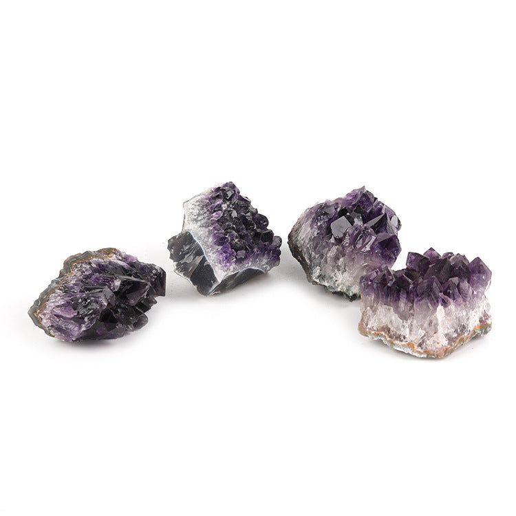 Source of natural Brazilian amethyst cluster block ornaments, Uruguay amethyst raw stone handle pieces, creative decorations 