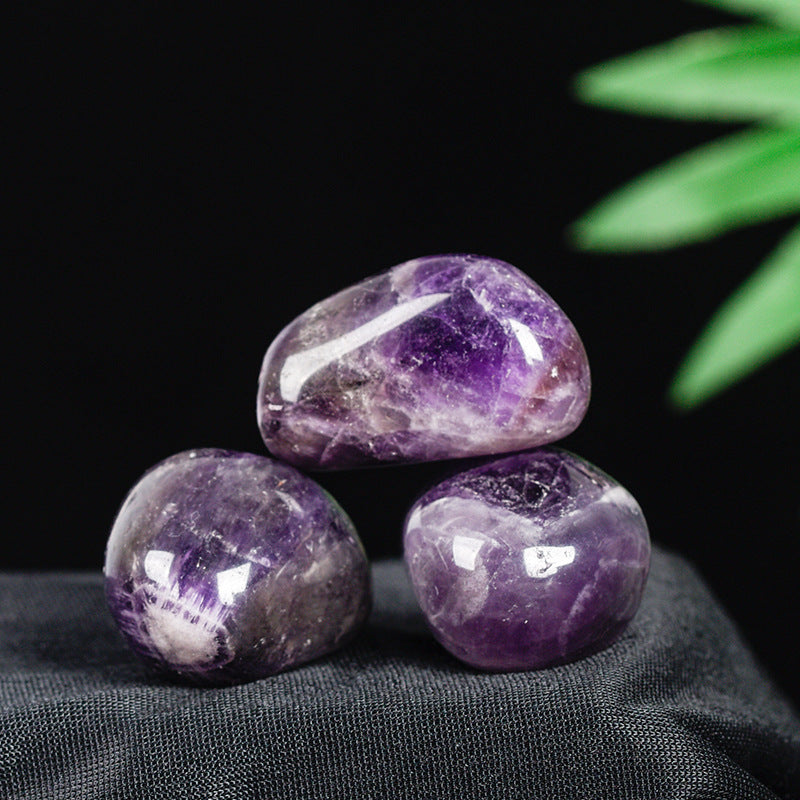 Demagnetized stone amethyst crystal tumbled stone powder crystal gravel fish tank stone home decoration ornaments healing stone 