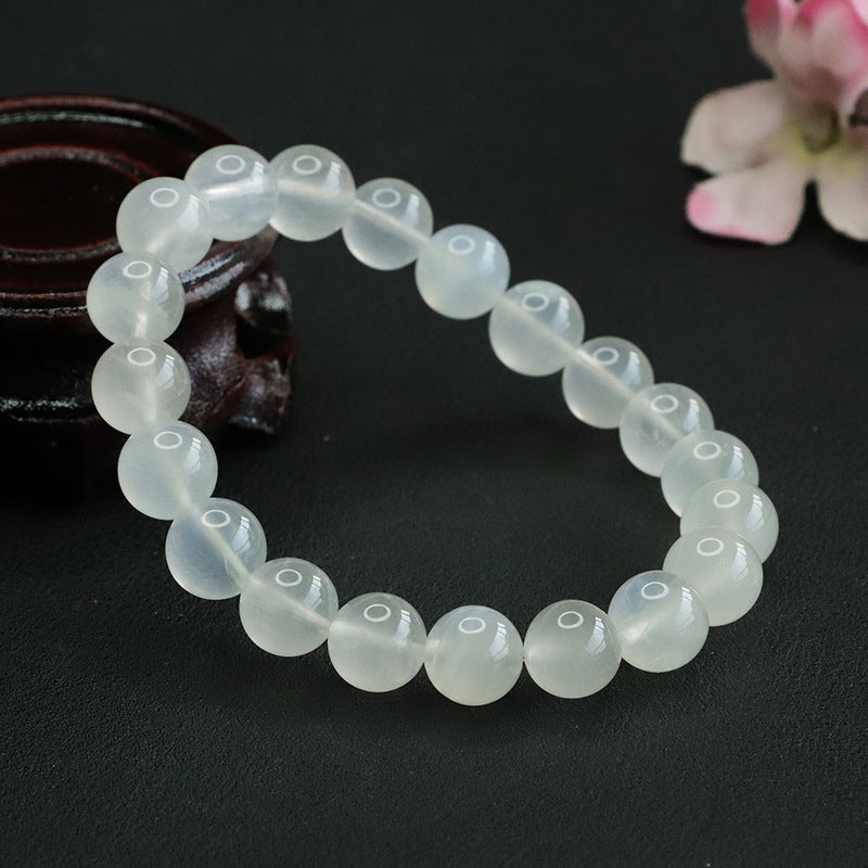 Customized natural white moonstone bracelet labradorite crystal color treasure CB2062505 