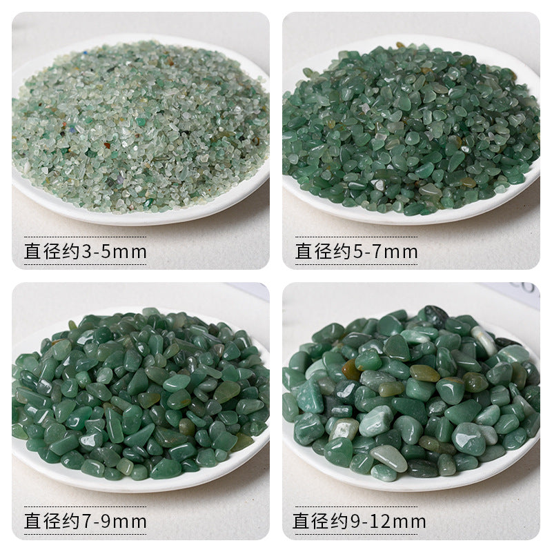 Natural aventurine conformable polished small particle gravel home office decoration landscape rolling stone direct supply 