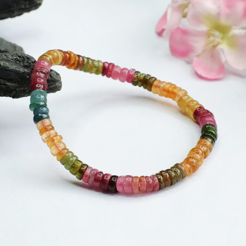 Natural Tourmaline Bracelet Rainbow Bracelet Crystal Colorful Jewelry CB2092613 