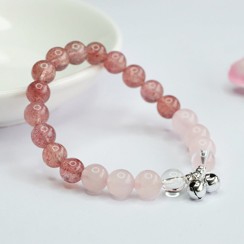 Natural Pink Crystal Bracelet Strawberry Crystal Bracelet Women's Fashion Accessories CB4022306 