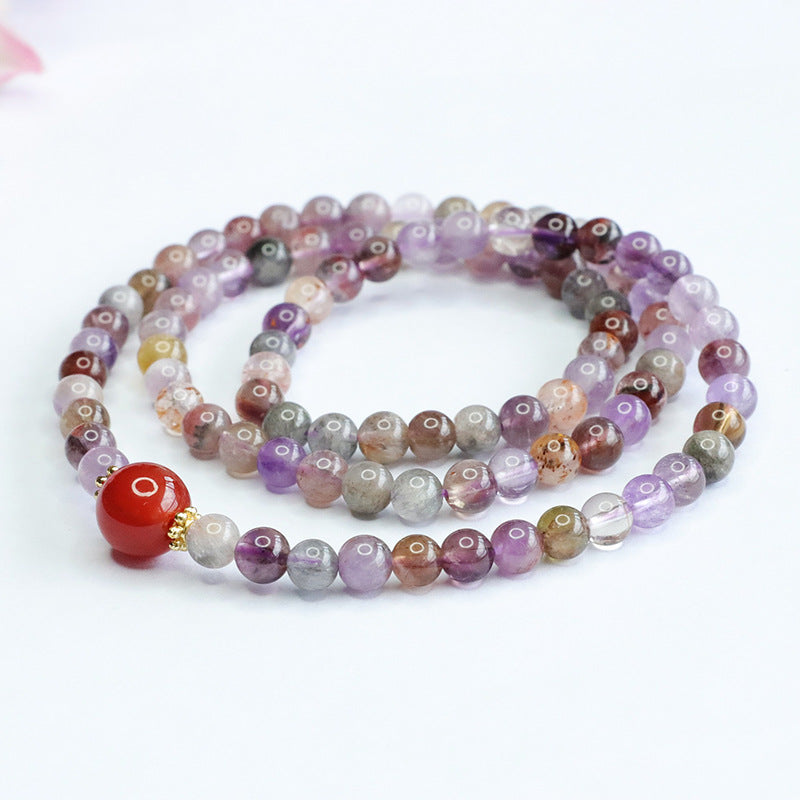 Natural crystal bracelet purple ghost multi-circle bracelet agate bracelet CB3071304