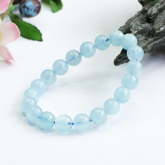 Natural aquamarine bracelet sky blue bracelet crystal color treasure CB2062503 