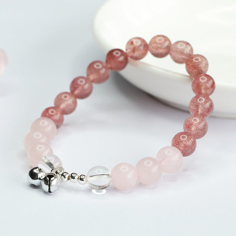 Natural Pink Crystal Bracelet Strawberry Crystal Bracelet Women's Fashion Accessories CB4022306 