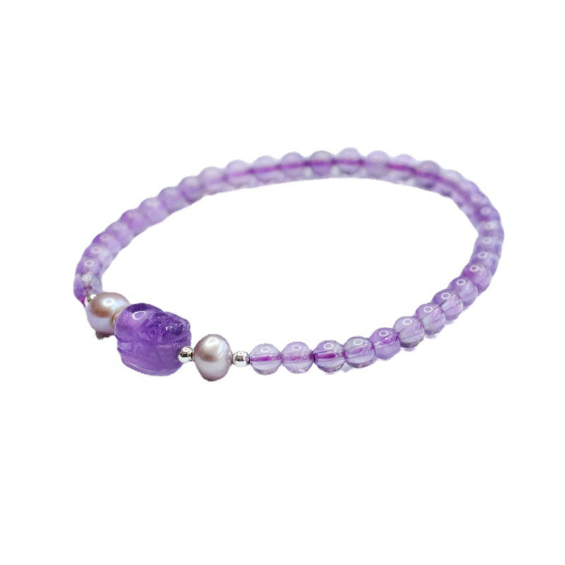 Natural Amethyst Bracelet Pixiu Bracelet Colorful Treasure Hand Jewelry CB2080610 