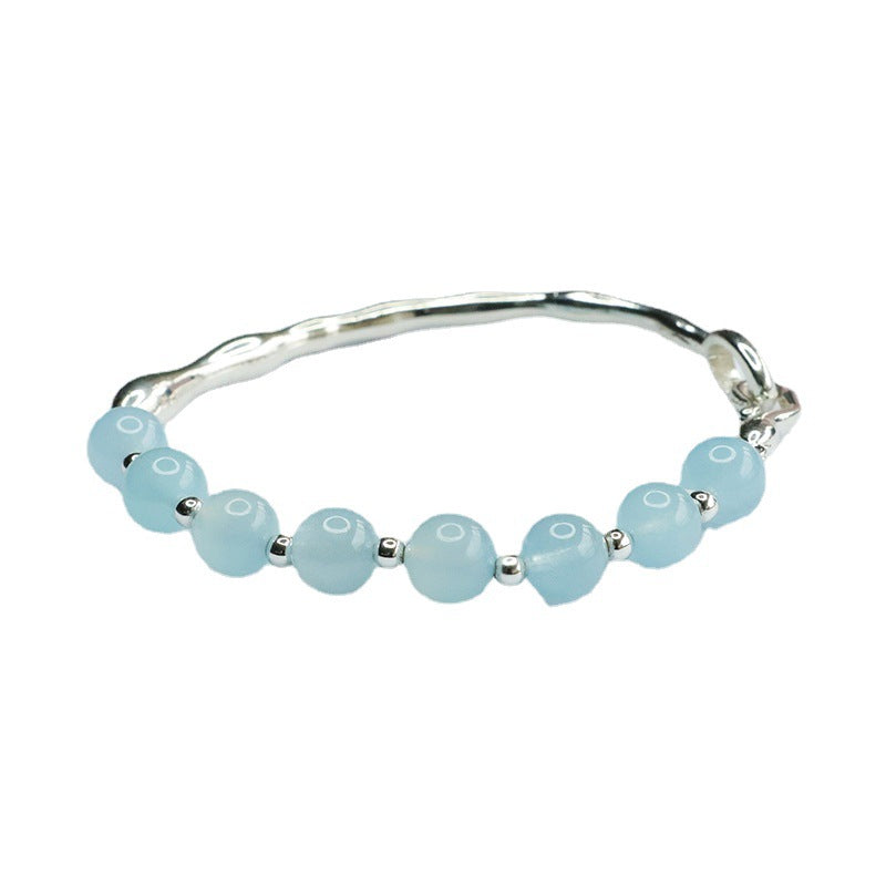 Natural aquamarine bracelet blue crystal bracelet bracelet colorful treasure CB3051702 