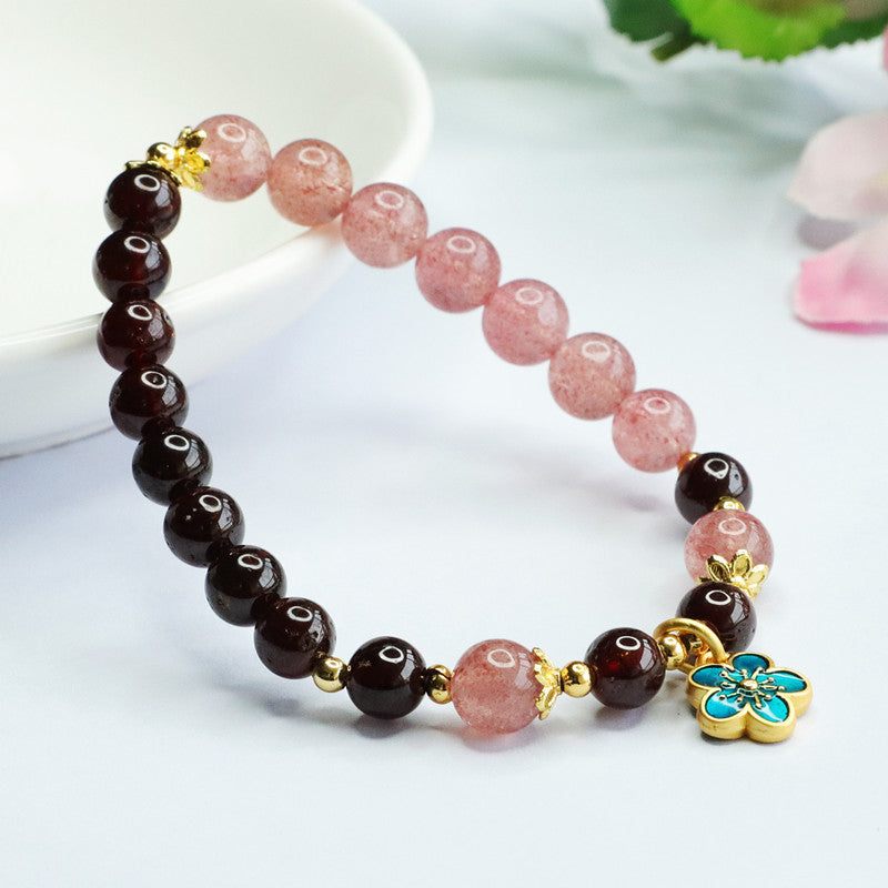 Natural garnet bracelet strawberry crystal bracelet colorful treasure factory wholesale live broadcast CB3051510 