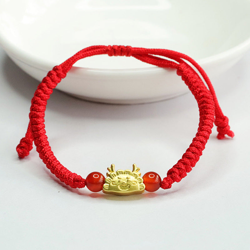 Natural red agate bracelet dumpling dragon bracelet bracelet animal year jewelry MN3122904