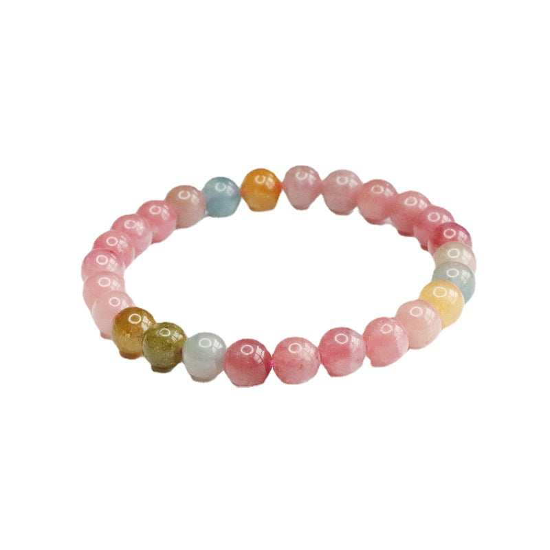 Natural Tourmaline Bracelet Brazilian Rainbow Crystal Colored Jewelry CB2060503 