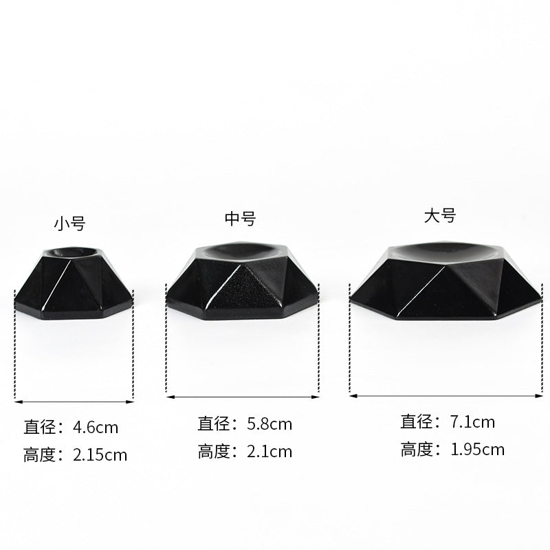 Crystal ball metal resin base carved tripod hexagonal spiral hexagonal base small ornaments decoration 