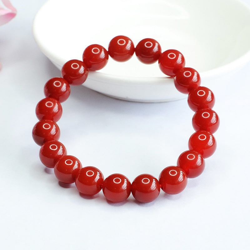 Southern Red Onyx Bracelet Single Circle Bracelet National Trendy Jewelry MN3071301