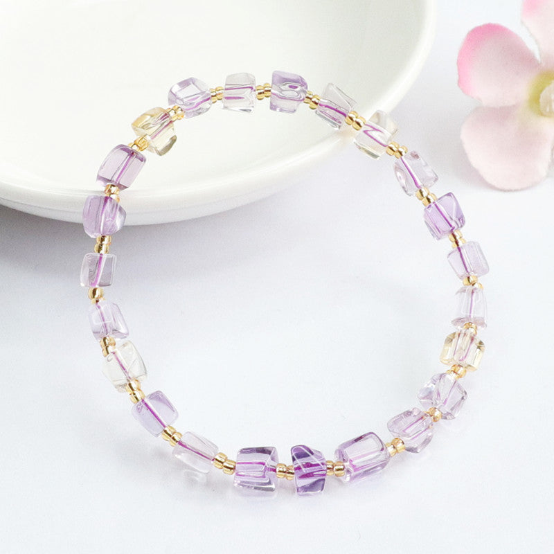 Natural amethyst random bracelet raw stone bracelet jewelry accessories for women CB2042108 