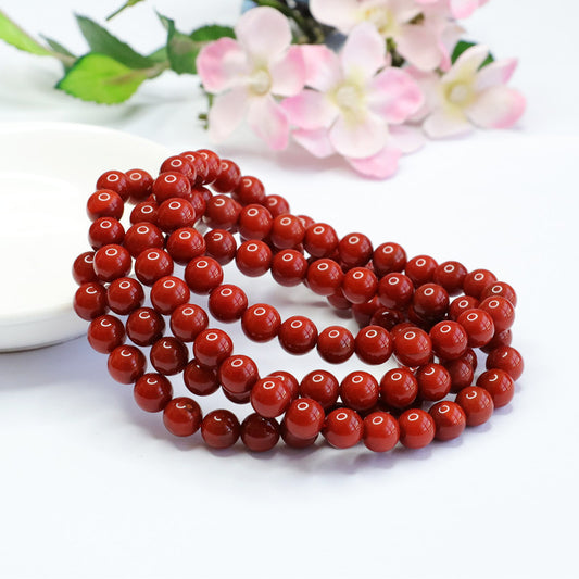 Red agate full flesh bracelet 108 beads necklace south red MN2041415 