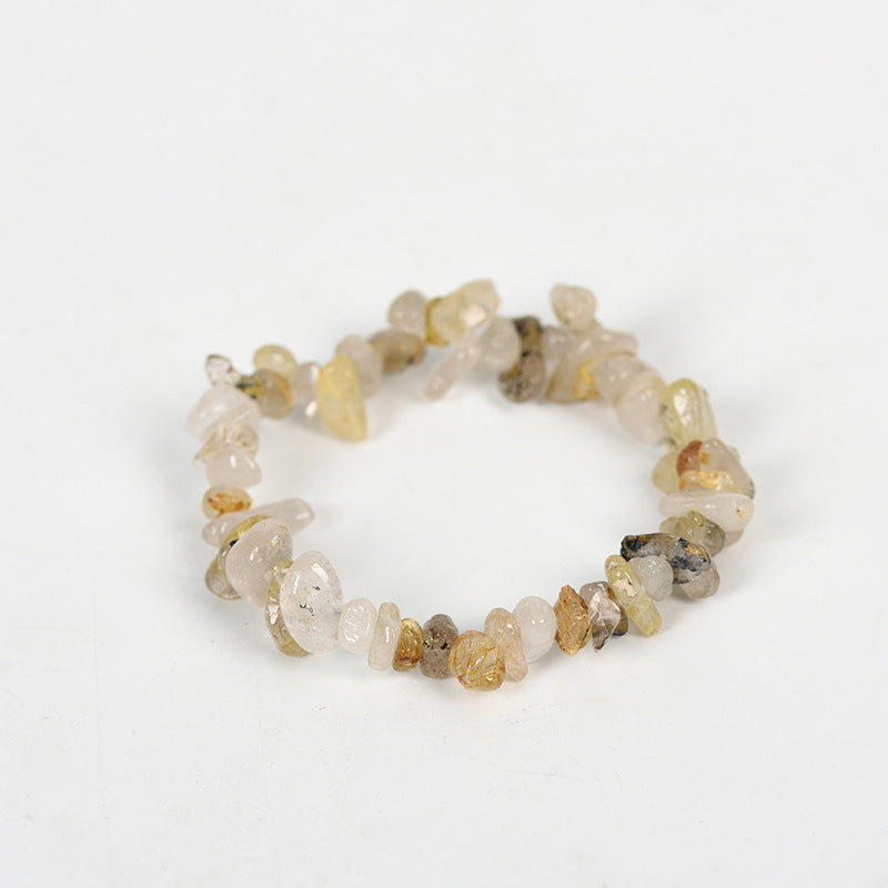 New hot-selling natural crystal mixed irregular gravel bracelet for women handmade rose quartz bracelet 