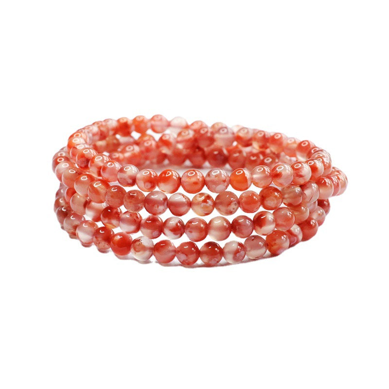 Natural South Red Agate Bracelet Sichuan Material Flame Pattern Bracelet Jewelry MN2082512 