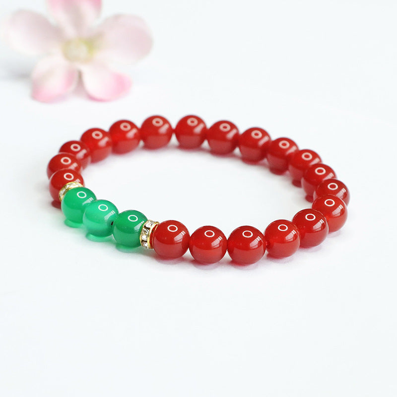 Natural red agate bracelet chrysoprase bracelet new Chinese style welfare MN4062301