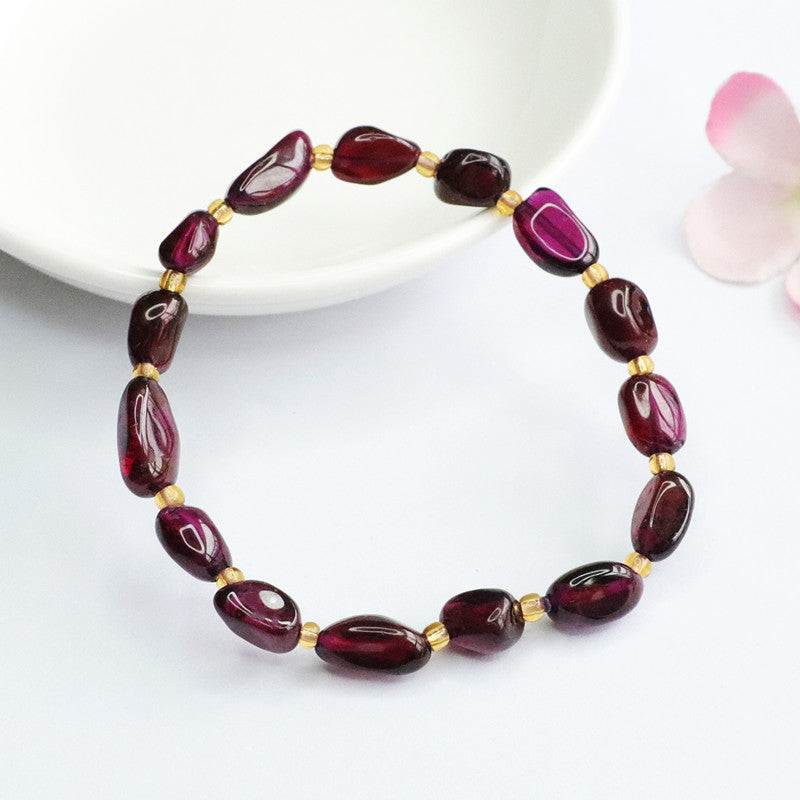 Natural garnet bracelet Brazilian purple tooth black crystal color treasure CB2060507 