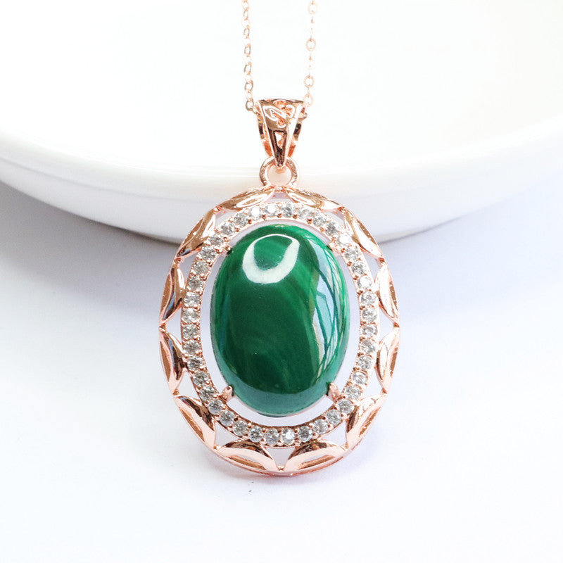 Natural malachite pigeon egg pendant women's colorful treasure pendant jewelry CB2041207 