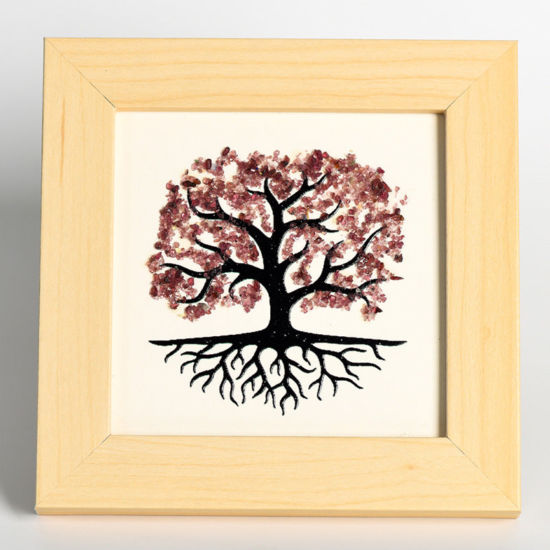 Tree of Life Roots Raw Stone Crystal Photo Frame Table Move-in New Home Picture Frame Home Festive Ornament Gift 