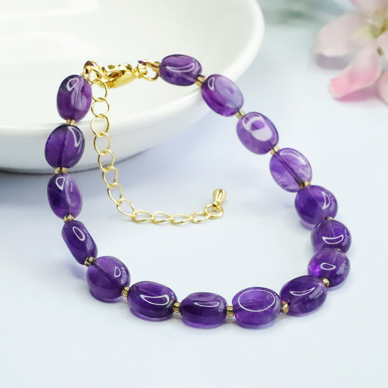 Natural Amethyst Bracelet Conformable Bracelet Crystal Color Treasure CB3051503 