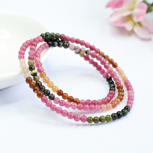 Customized natural tourmaline bracelet rainbow bracelet Brazilian crystal CB2062507 