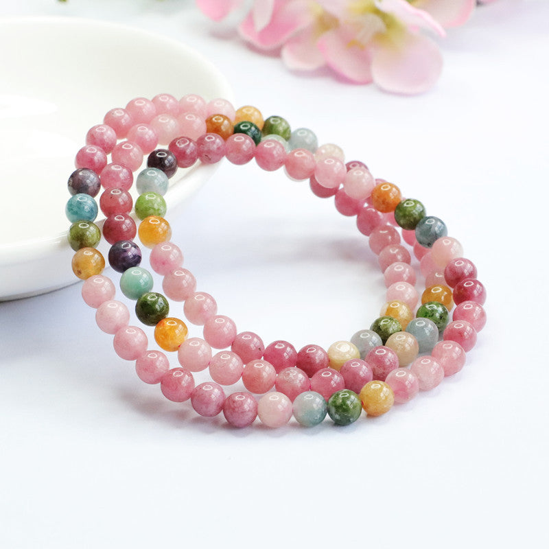 Natural Tourmaline Bracelet Brazilian Rainbow Bracelet Crystal Color Treasure Supply CB2081601 