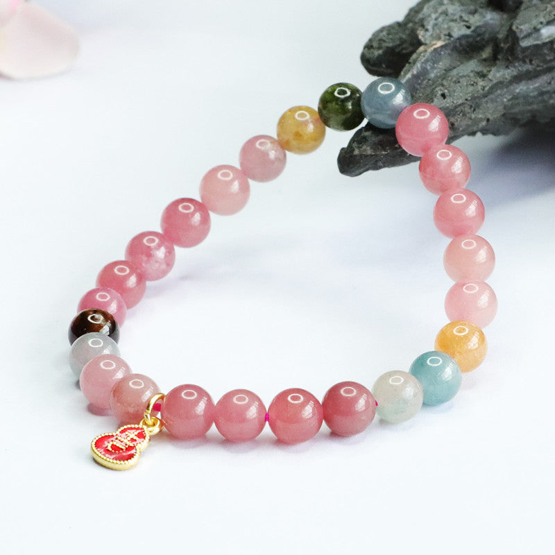 Natural Tourmaline Bracelet Brazilian Old Mine Bracelet Crystal Color Treasure CB3071004 