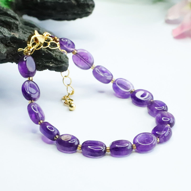 Natural Amethyst Bracelet Conformable Bracelet Crystal Color Treasure CB3051503 