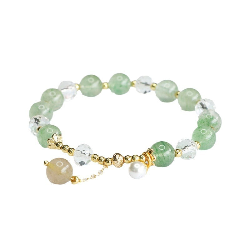 Natural Crystal Bracelet Green Strawberry Crystal Bracelet Women's Colorful Jewelry Live Wholesale Delivery CB4062601 