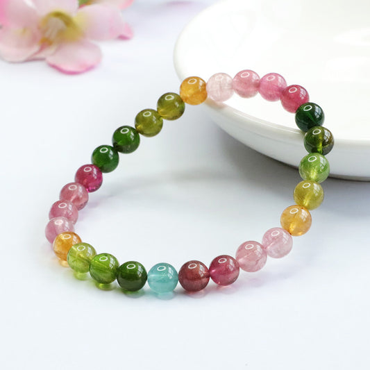 Natural Tourmaline Bracelet Brazilian Old Mine Full Transparent Bracelet Crystal Color Treasure Supply CB2081606 