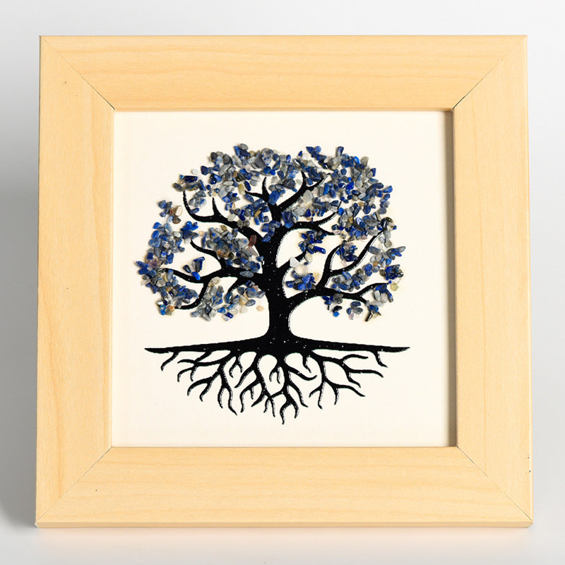 Tree of Life Roots Raw Stone Crystal Photo Frame Table Move-in New Home Picture Frame Home Festive Ornament Gift 