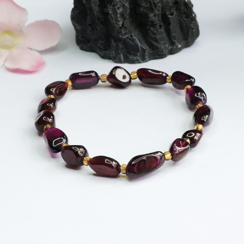 Natural garnet bracelet Brazilian purple tooth black crystal color treasure CB2060507 