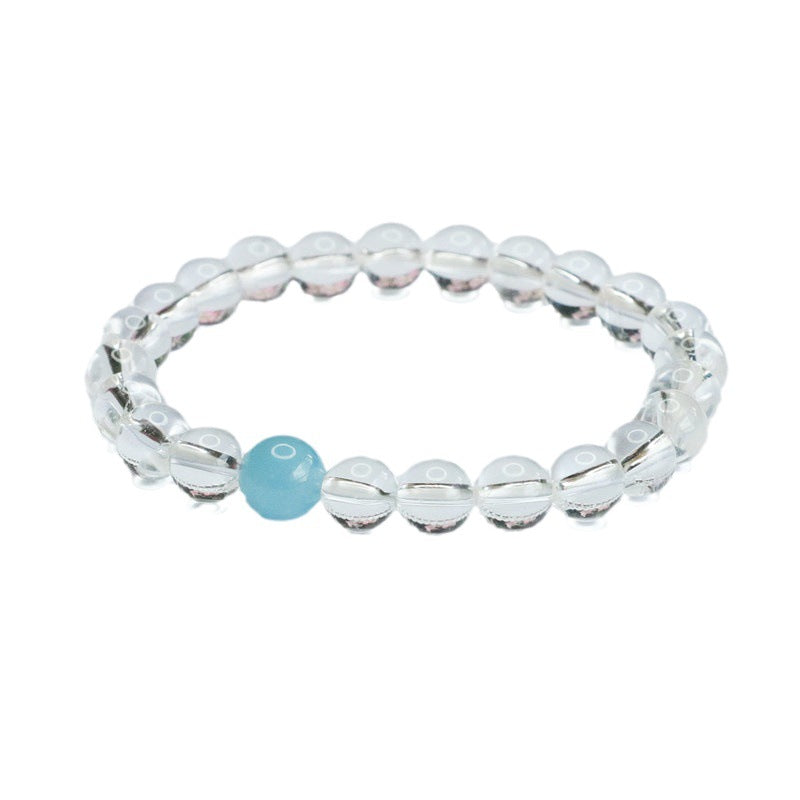 Natural white crystal bracelet aquamarine bracelet fashion jewelry CB3071001 