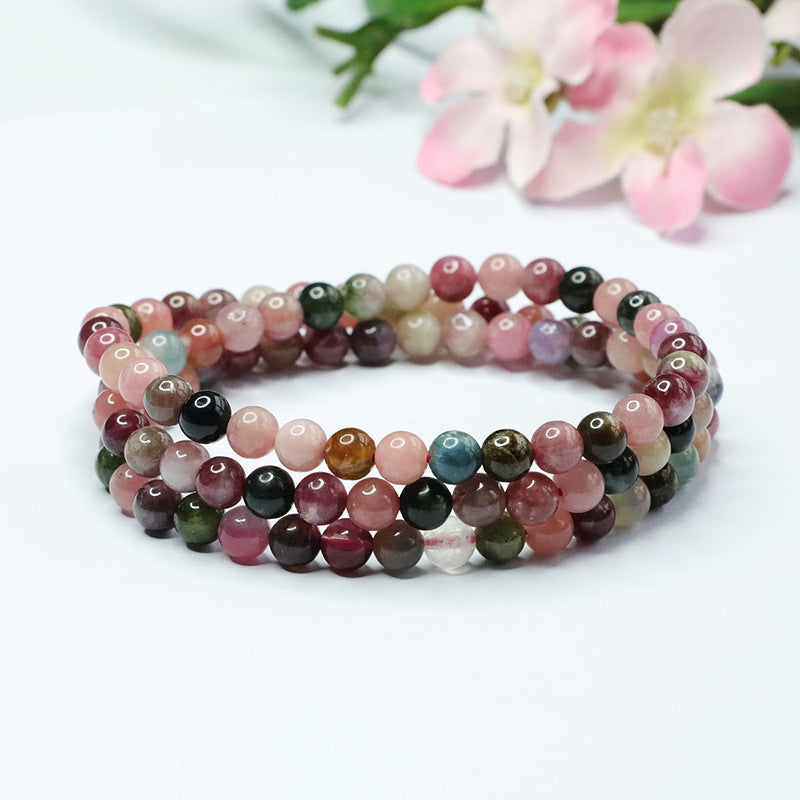 Natural Tourmaline Bracelet Candy Crystal Bracelet Colorful Jewelry CB3010910 