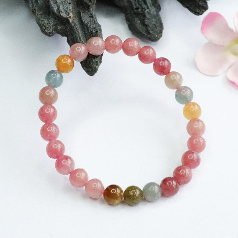 Natural Tourmaline Bracelet Brazilian Rainbow Crystal Colored Jewelry CB2060503 