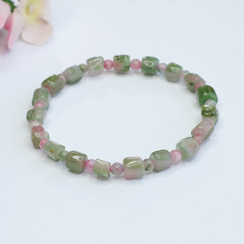 Natural Watermelon Tourmaline Bracelet Crystal Colorful Bracelet Women's CB3103109 