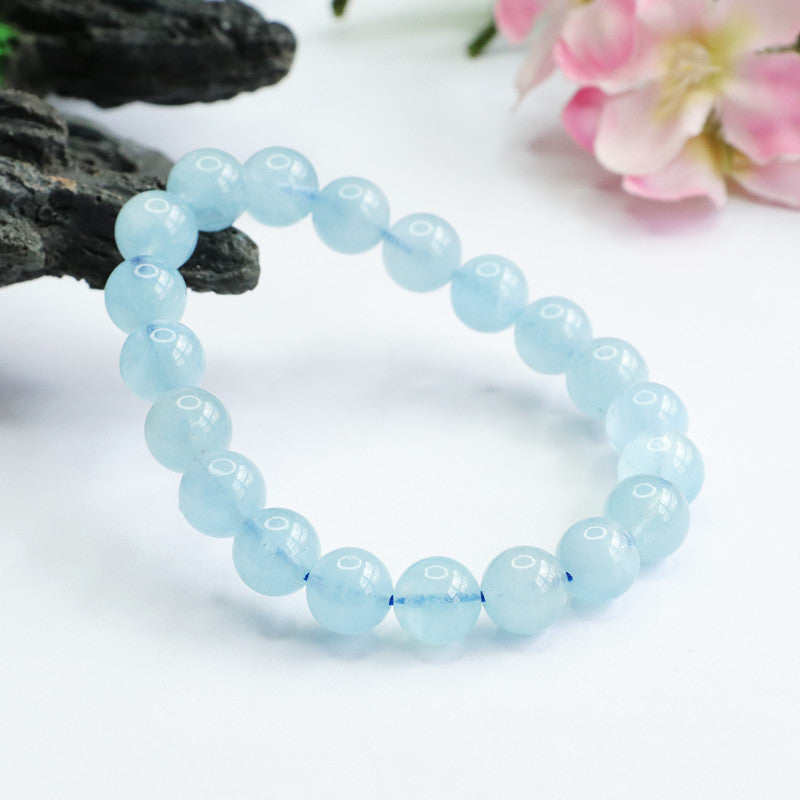 Natural aquamarine bracelet sky blue bracelet crystal color treasure CB2062503 