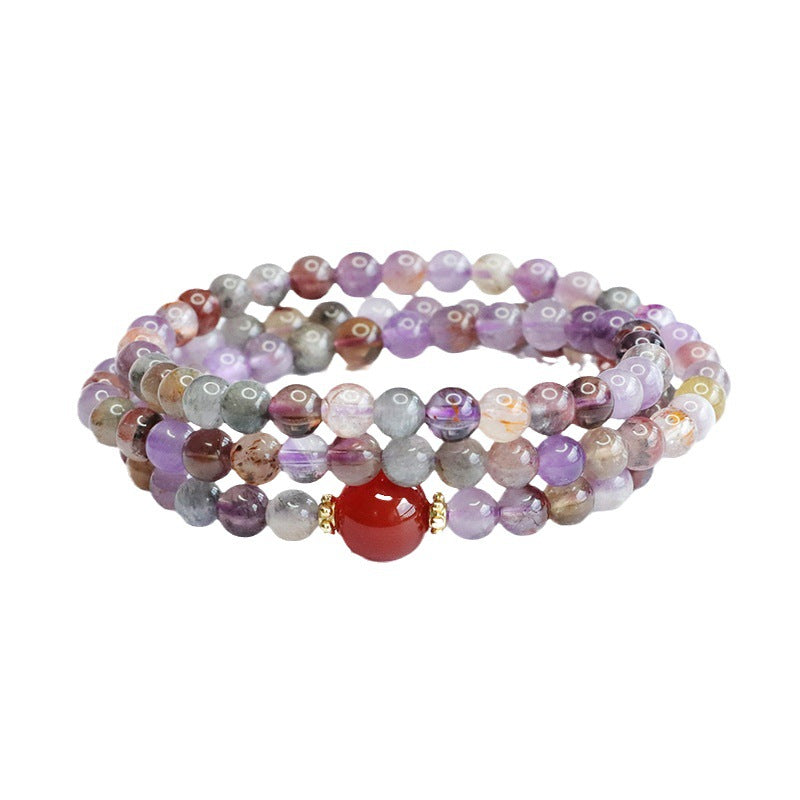 Natural crystal bracelet purple ghost multi-circle bracelet agate bracelet CB3071304