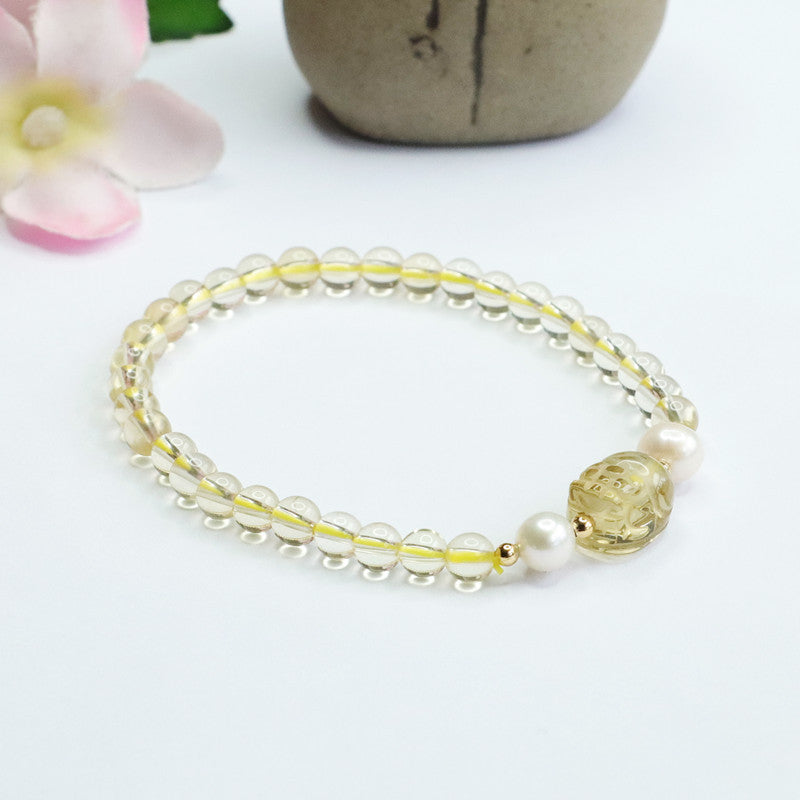 Natural Citrine Bracelet Pixiu Bracelet Colorful Treasure Hand Jewelry CB2080609 