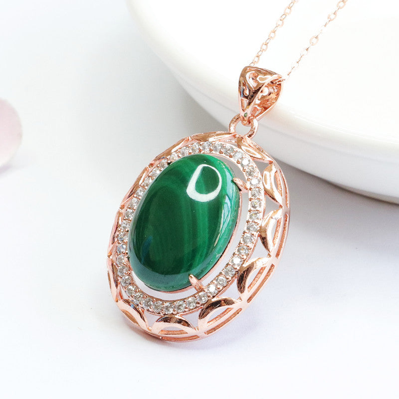 Natural malachite pigeon egg pendant women's colorful treasure pendant jewelry CB2041207 