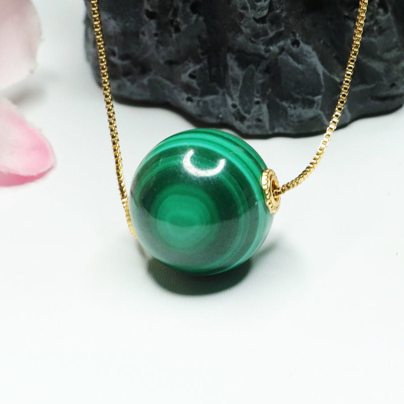 Malachite bead pendant colorful crystal jewelry jewelry CB2112709 