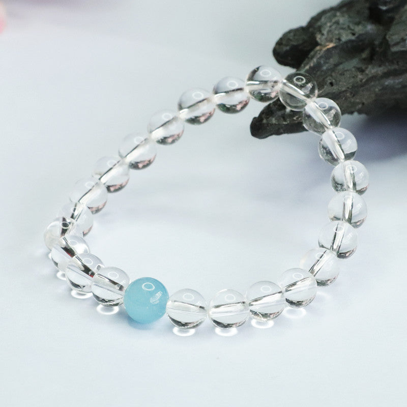 Natural white crystal bracelet aquamarine bracelet fashion jewelry CB3071001 