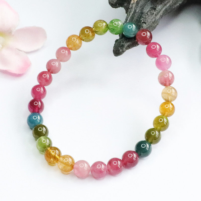 Natural rainbow tourmaline bracelet Brazilian old mine bracelet crystal color treasure for women CB2050905 