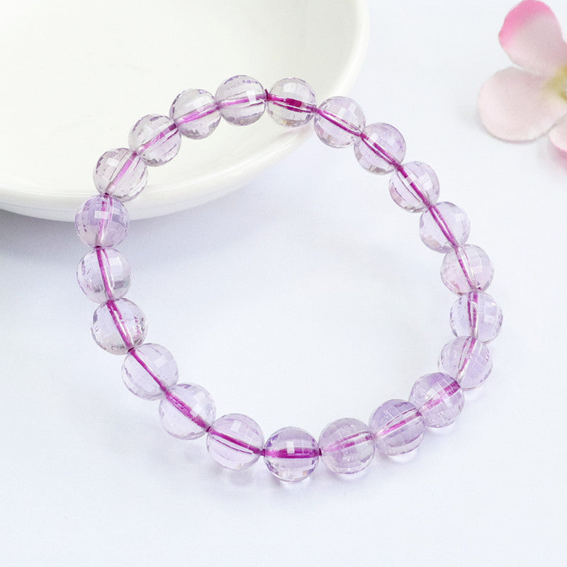 Natural Amethyst Bracelet Fully Transparent Faceted Bracelet Women's Jewelry CB2041205 