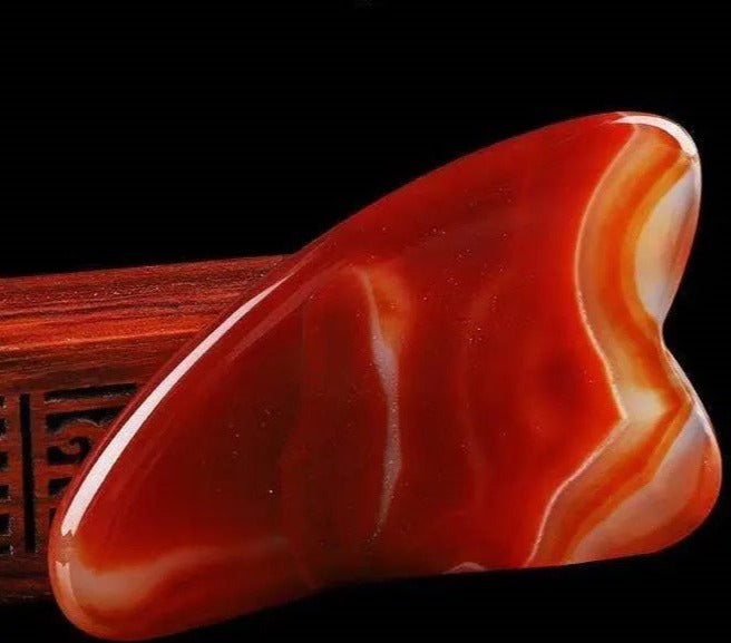 Red agate scraping board hand piece gift jewelry for father MN1122603