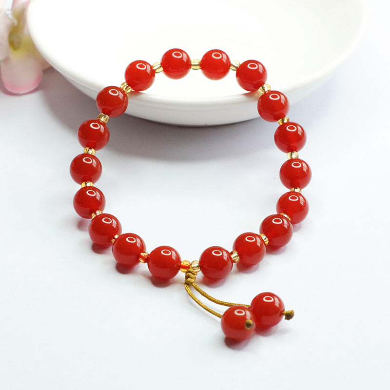 Natural red agate bracelet acacia bean bracelet women's jewelry MN3020305