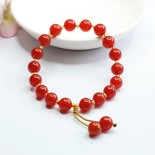 Natural red agate bracelet acacia bean bracelet women's jewelry MN3020305