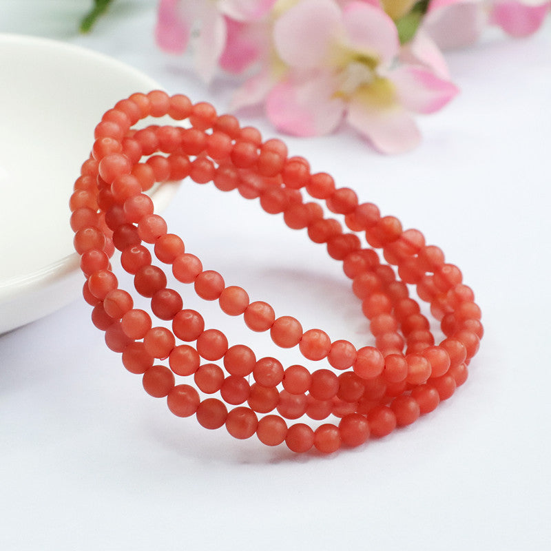 Natural South Red Agate Bracelet Baoshan Frosted Bracelet MN2082508 